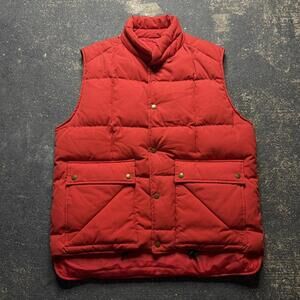 Vintage 90's St John’s Bay Goose Down Red Puffer Vest